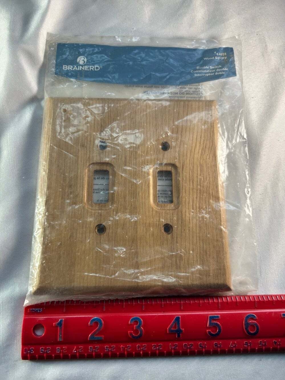 Brainerd Solid wood double switch cover square #64658
